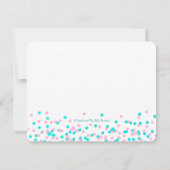 Faire-part de naissance Confetti pour filles (Dos)