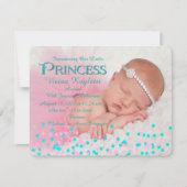 Faire-part de naissance Confetti pour filles (Devant)