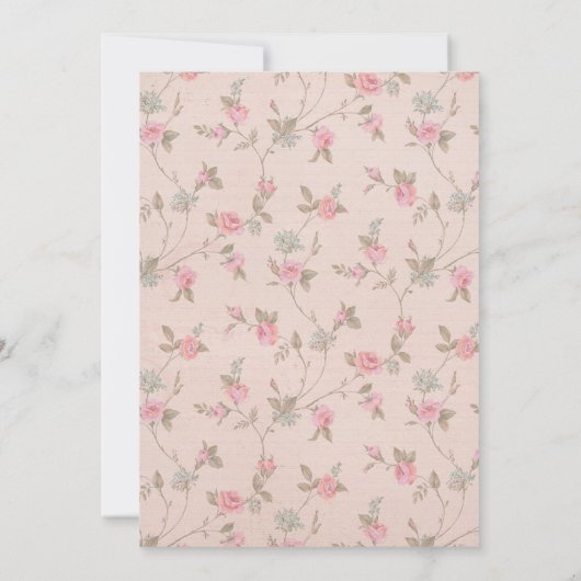 Faire-part de naissance Coquette Elegant Ruban Flo (Dos)