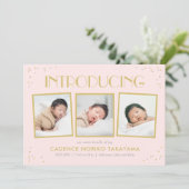 Faire-part de naissance couleur modifiable Snapsho (Debout devant)