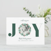 Faire-part de naissance Couronne de Noël Nouveau b (Debout devant)