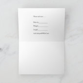 Faire-part de naissance d'adoption (Intérieur)