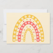Faire-part de naissance Daisy Rainbow Yellow Card (Dos)