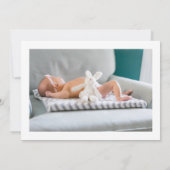 Faire-part de naissance d'aquarelle pour bébé fill (Dos)