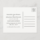 Faire-part de naissance d'arbre de bouleau argenté (Dos)