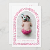 Faire-part de naissance d'arc floral (Devant / Derrière)