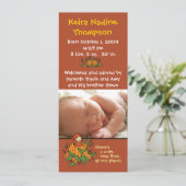 Faire-part de naissance d'automne (Debout devant)