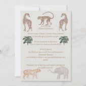 Faire-part de naissance de Baby shower Boho Jungle (Devant)