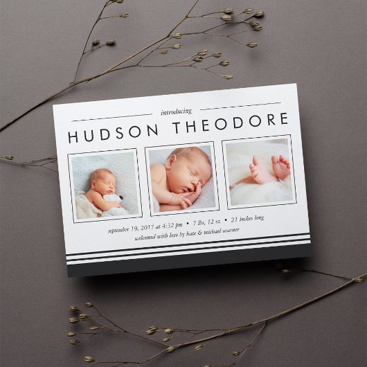 Faire-part de naissance de bande de métro | Charbo