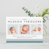 Faire-part de naissance de bande de métro | Forêt (Debout devant)