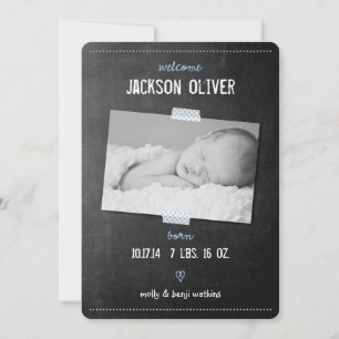 Faire-part de naissance de bande Washi du tableau 