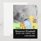 Faire-part de naissance de bébé (Devant / Derrière)