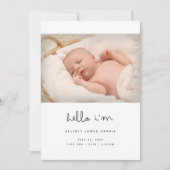 Faire-part de naissance de bébé au style mignon mo (Devant)