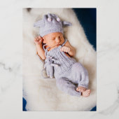 Faire-part de naissance de bébé avec lettrage manu (Recto)