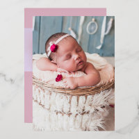 Faire-part de naissance de bébé avec lettrage manu