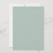 Faire-part de naissance de bébé avec photo en vert (Dos)