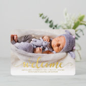 Faire-Part de Naissance de Bébé - Bienvenue Brilla (Debout devant)