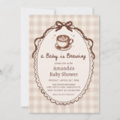 Faire-Part de Naissance de Bébé Café (Devant)