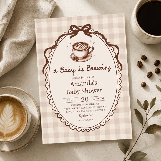 Faire-Part de Naissance de Bébé Café