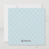 Faire-part de naissance de bébé classique initial (Dos)