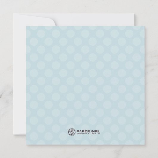 Faire-part de naissance de bébé classique initial (Dos)