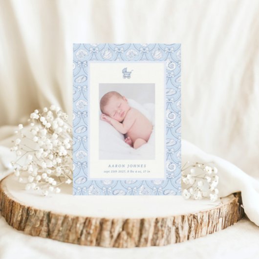 Faire-part de naissance de bébé côtier coquette pr