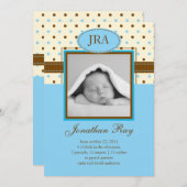 Faire-part de naissance de bébé de photo (Devant / Derrière)