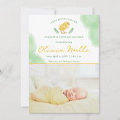 Faire-part de naissance de bébé de printemps avec (Devant)