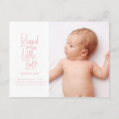 Faire-part de naissance de bébé dessiné à la main (Devant)