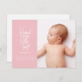 Faire-part de naissance de bébé dessiné à la main (Devant / Derrière)