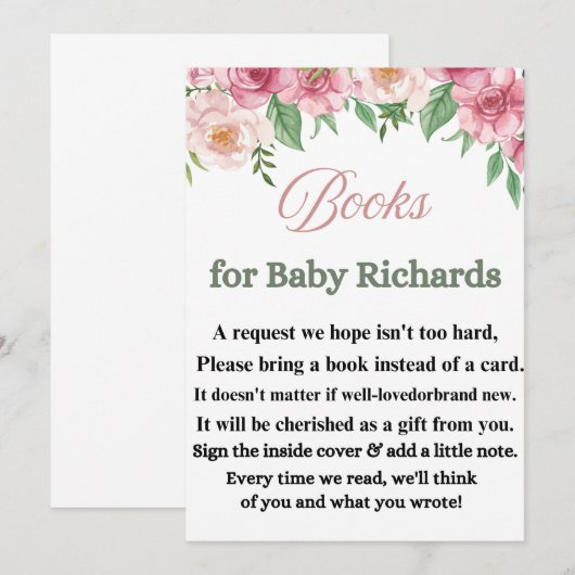 Faire-part de naissance de bébé doux (Devant / Derrière)