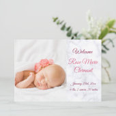 Faire-part de naissance de bébé élégant – avec pho (Debout devant)