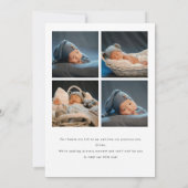 Faire-part de naissance de bébé en collage de 5 ph (Dos)