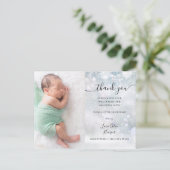 Faire-part de naissance de bébé en hiver Merci Pho (Debout devant)
