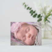 Faire-part de naissance de bébé fille (Debout devant)