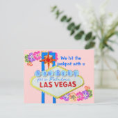 Faire-part de naissance de bébé fille à Las Vegas (Debout devant)