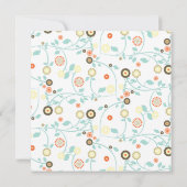 Faire-part de naissance de bébé fille à motif de f (Dos)