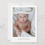 Faire-part de naissance de bébé fille avec collage (Dos)