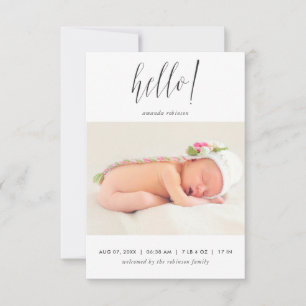 Faire-part de naissance de bébé fille avec photo
