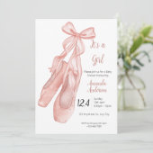 Faire-part de naissance de bébé fille pour un thèm (Debout devant)