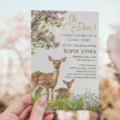 Faire-part de naissance de bébé fille thème cerf b