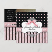 Faire-part de naissance de bébé - French Bow Dot S (Devant / Derrière)