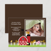 Faire-part de naissance de bébé garçon avec photo  (Devant / Derrière)