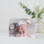 Faire-part de naissance de bébé garçon avec photo (Debout devant)