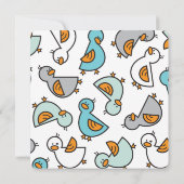 Faire-part de naissance de bébé garçon Canetons mi (Dos)