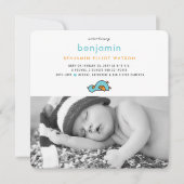 Faire-part de naissance de bébé garçon Canetons mi (Devant)