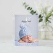 Faire-part de naissance de bébé garçon Cartes post (Debout devant)