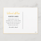 Faire-part de naissance de bébé garçon dessiné à l (Dos)