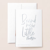 Faire-part de naissance de bébé garçon dessiné à l (Derrière avec enveloppe)