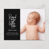 Faire-part de naissance de bébé garçon dessiné à l (Devant)